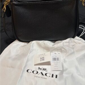Coach Black Pebbled Leather Crossbody Bag
